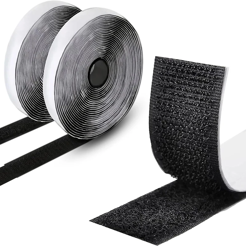 

25Meters Self Adhesive Fastener Tape Hook And Loop Extra Strong Double-Sided Adhesive with Sticker For DIY Craft 16/20/25/30mm