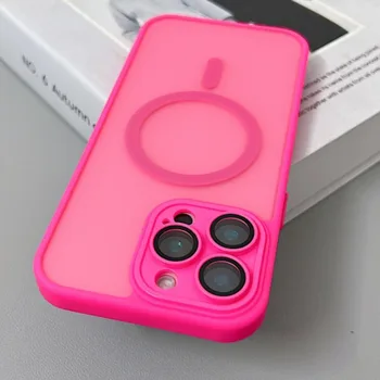 Magnetic Luxury Matte Translucent Armor Shockproof Case For iPhone 16 15 14 13 12 11 Pro Max For Magsafe Wireless Charge Cover 1