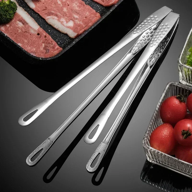 Food Tongs Kitchen Tongs Stainless Steel Barbecue Tongs Clip BBQ Grill Meat Cooking Tweezers for Food Utensils Kitchen Tools