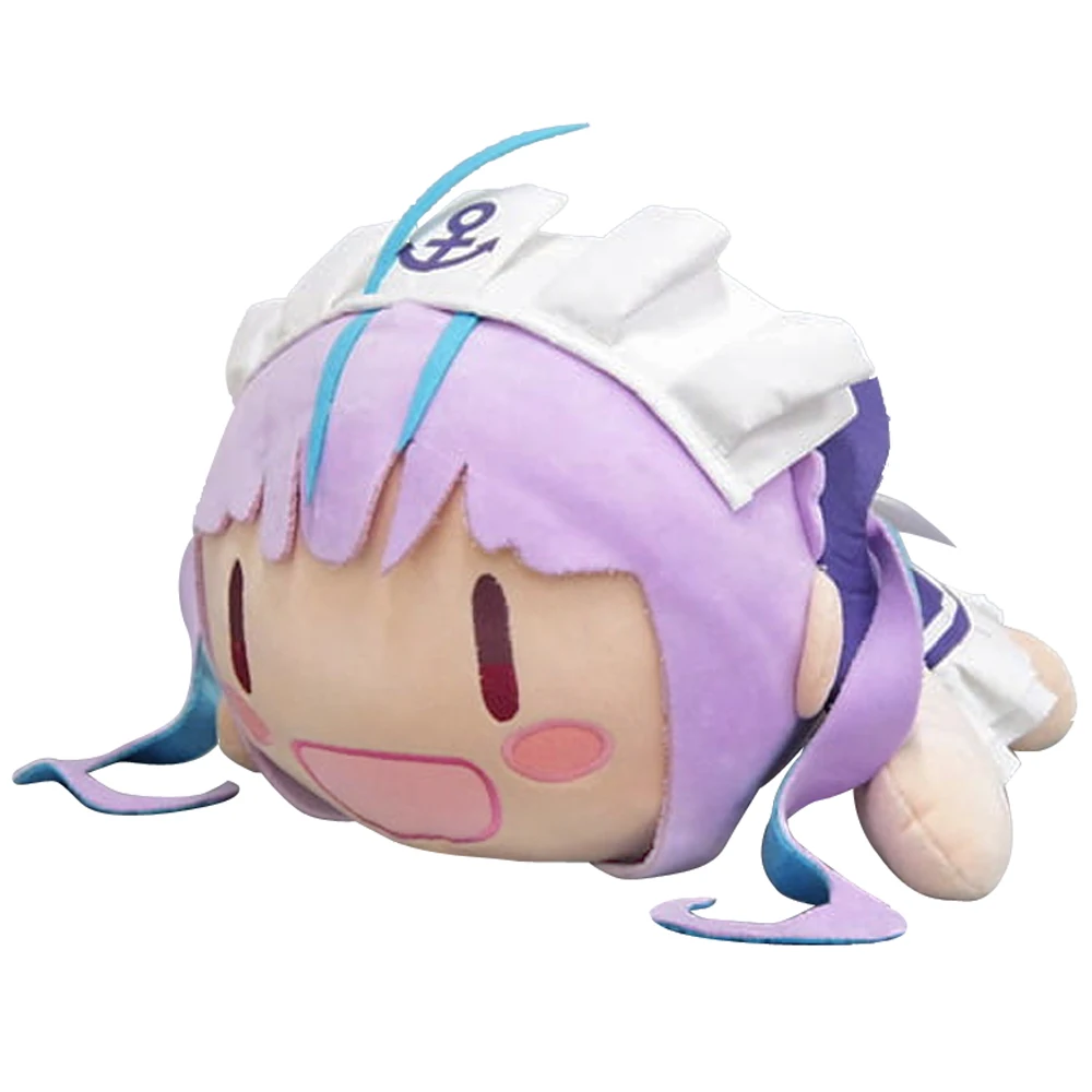 New Cute Japan Anime Hololive Production Minato Aqua Laying Down Big Plush Stuffed Pillow Cushion Doll 45cm Kids Toys Gifts