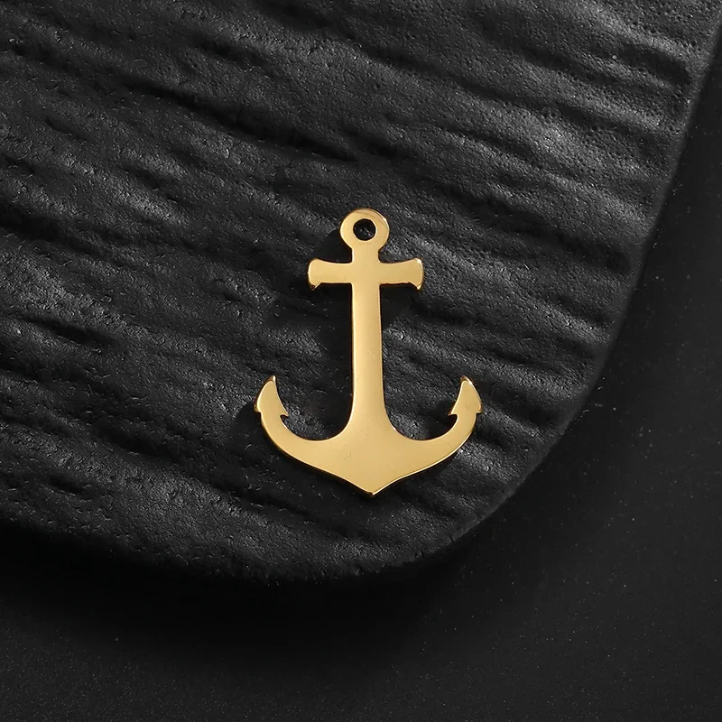 5pcs/lot Stainless Steel Anchor Charms Stainless Steel Pendant for Jewelry Making Handmade Bracelet Necklaces DIY Accessories