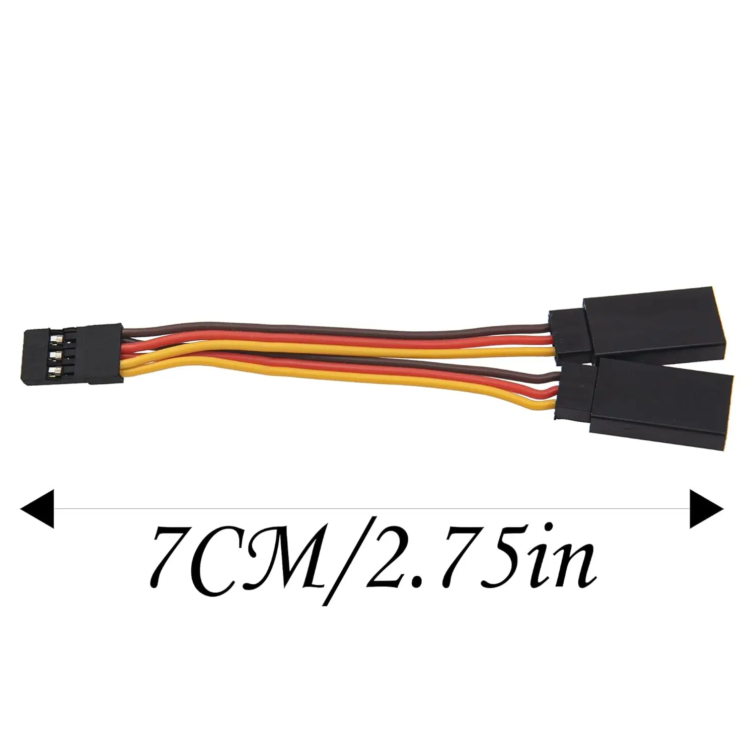 Lot de 6 câbles servo Y JR 7cm pour voiture RC, avion, hélicoptère