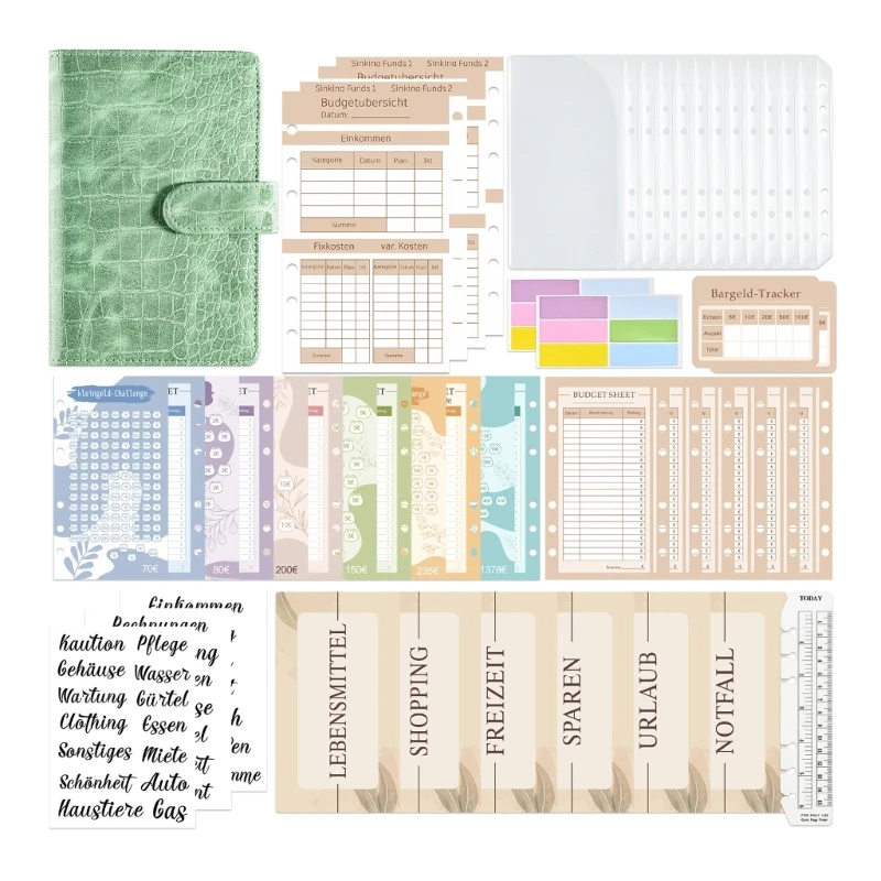 Deutscher Budgetplaner, Finanzplaner, Haushaltsbuch, Geldorganisator, Planer 54DB