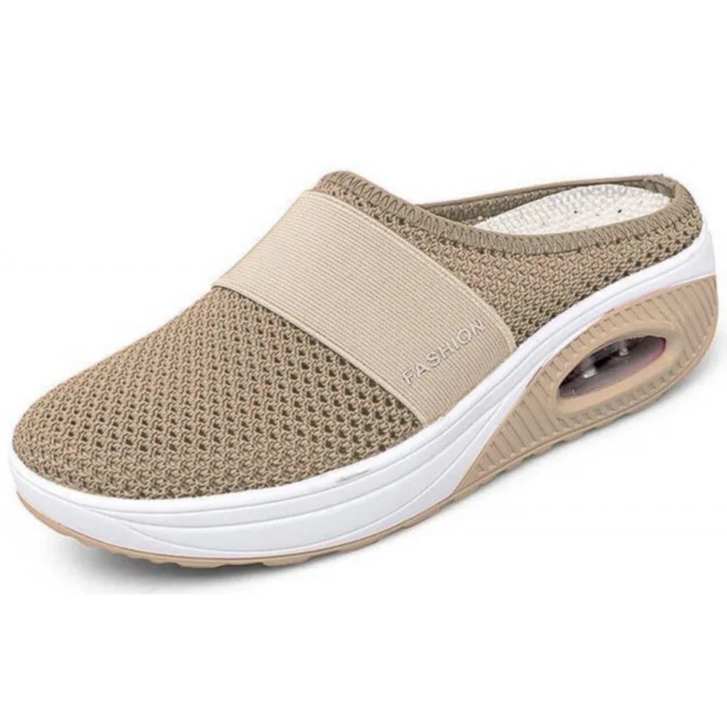 

Shoes Air Women Walking Cushion Slip-On Orthopedic Diabetic Ladies Platform Mules Mesh Lightweight Slipper Wedge Female Sneaker