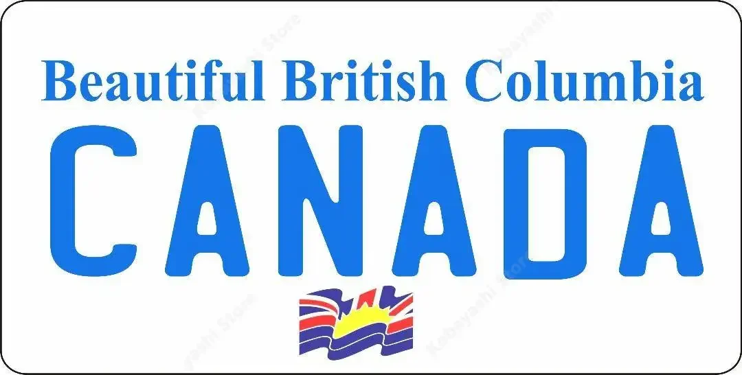 

British Columbia Canada Photo License Plate