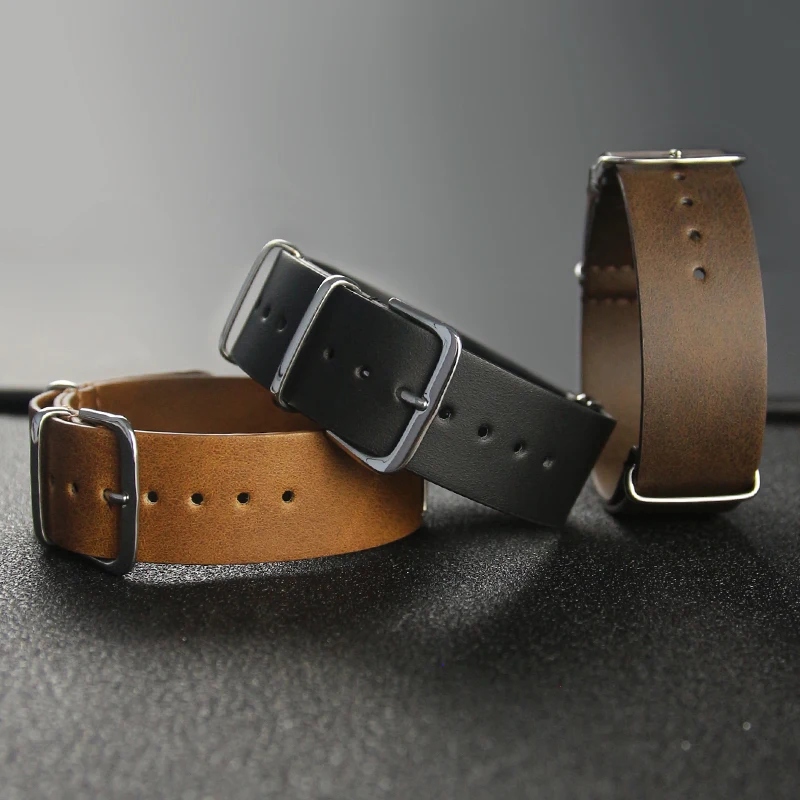 Elegant Leather Watch Band - PU Nato Strap Accessory Bracelet