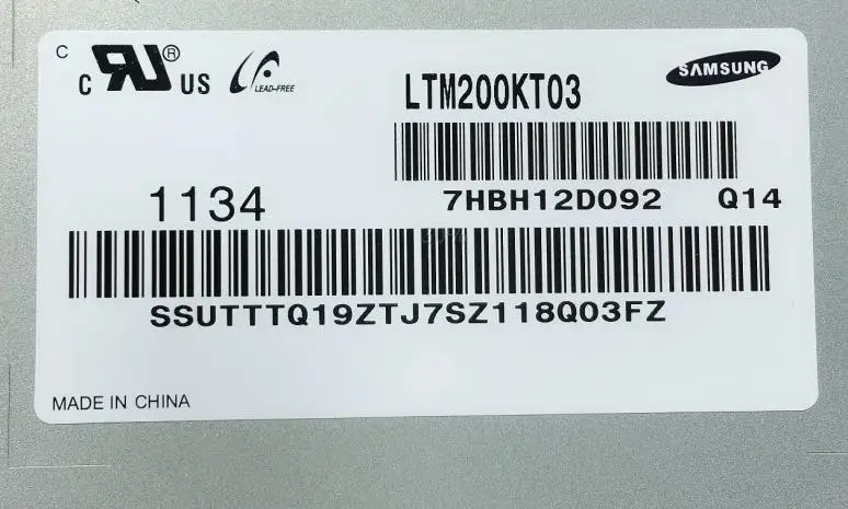 Painel de Exibição Led Original Tela Lcd Ltm200kt03 Ltm200kt10 Ltm200kt07 Ltm200kt08 Ltm200kt12 Ltm200kt13 20 em - Imagem 4