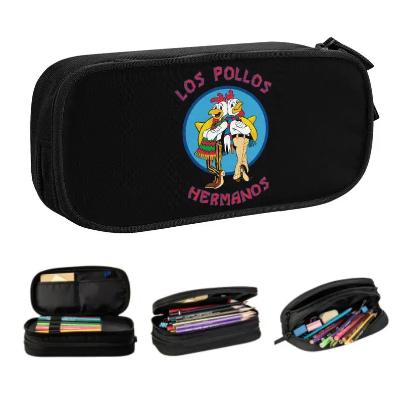 

Los Pollos Hermanos Breaking Bad Pencil Case Boys Gilrs Big Capacity The Chicken Brothers Pencil Bag Pouch Students Stationery