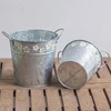 1PC Vintage Iron Flower Pot Desktop Flower Vase Plant Flowerpot Balcony Plant Bucket 4