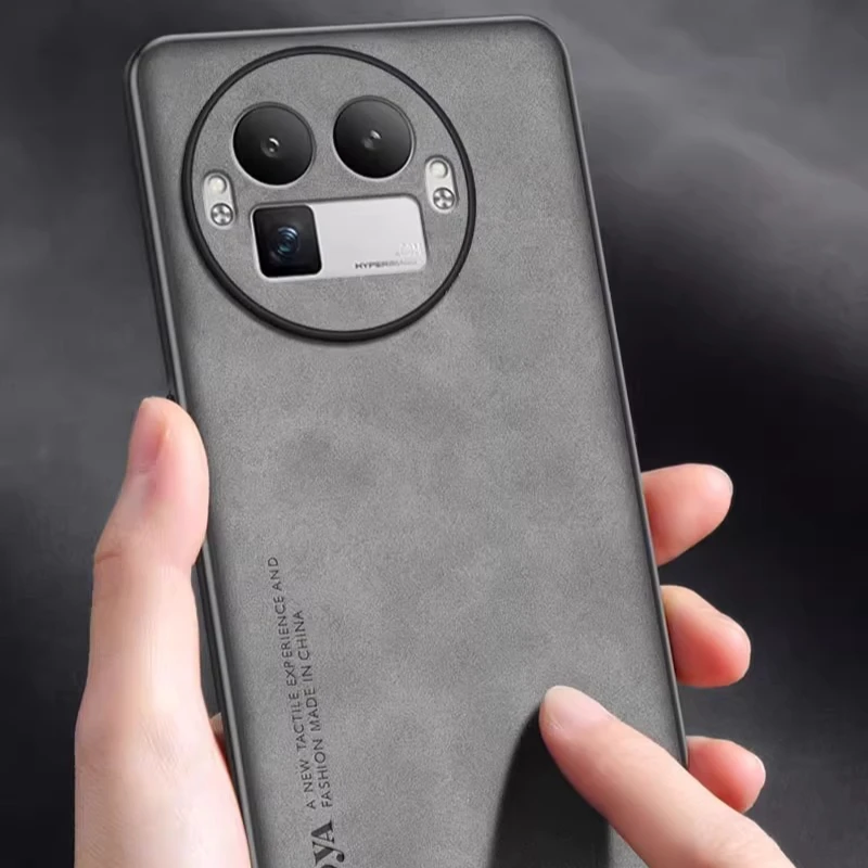 Luxury Skinsheep Leather Shockproof Silicone Bumper Matte Case with Camera Protection