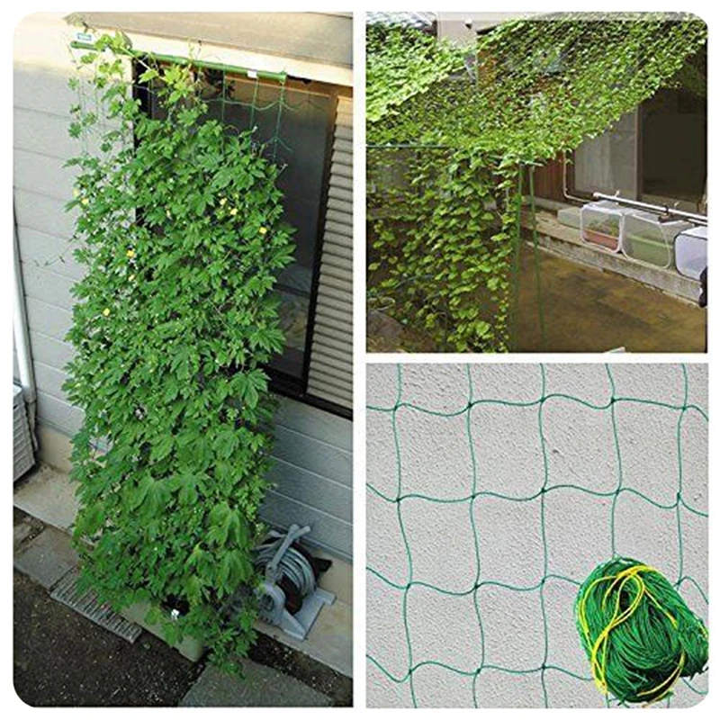 1Pc Green Networks Flower Garden Support Nets Vines Petunia Nylon Traliccio Reti Per Piante In Vaso Grow Fence Anti Bird Net Mesh