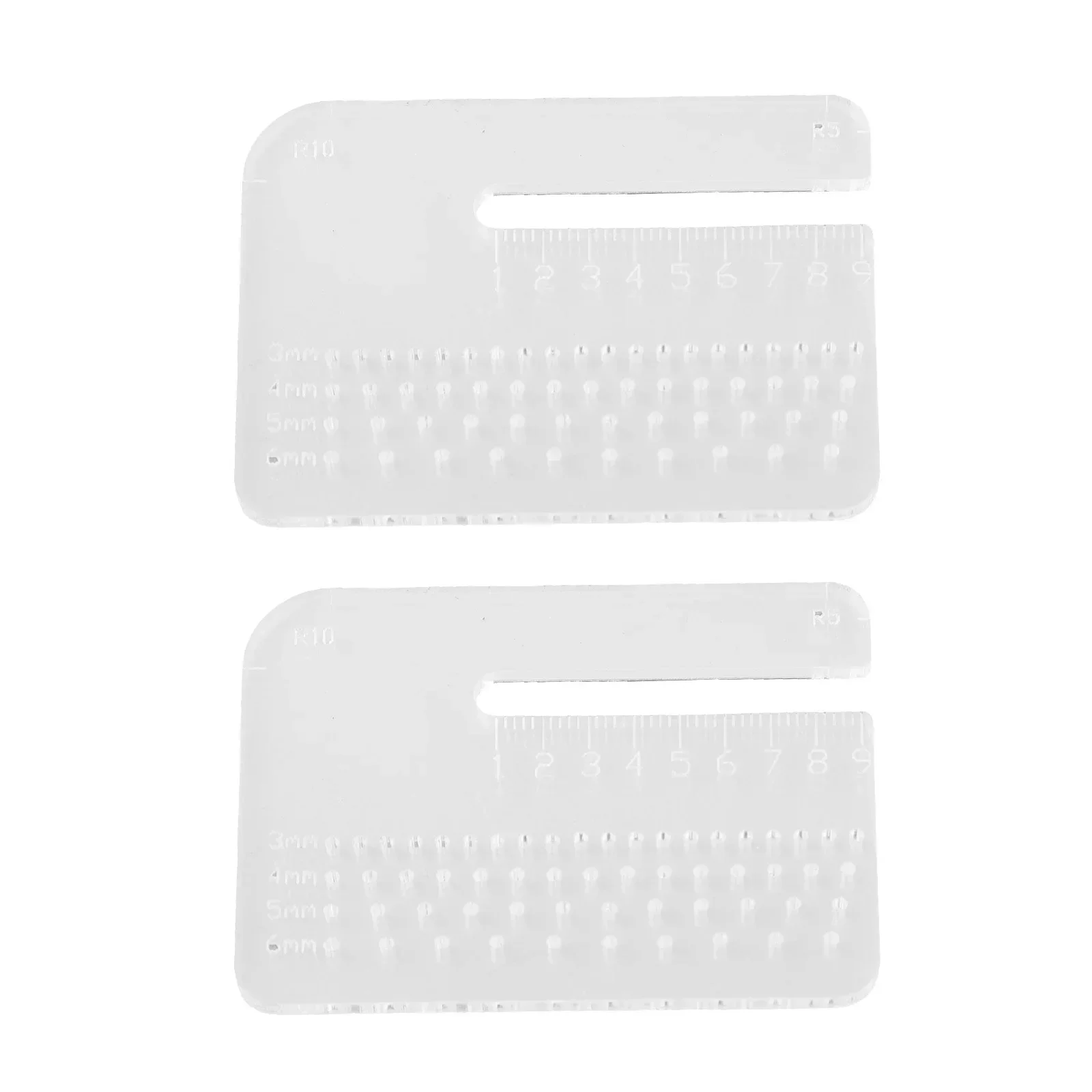 2pcs Transparent Acrylic Punching Aid Plate Versatile Cutting Tool Leather Stitching Leathercraft Tool Sewing Accessories