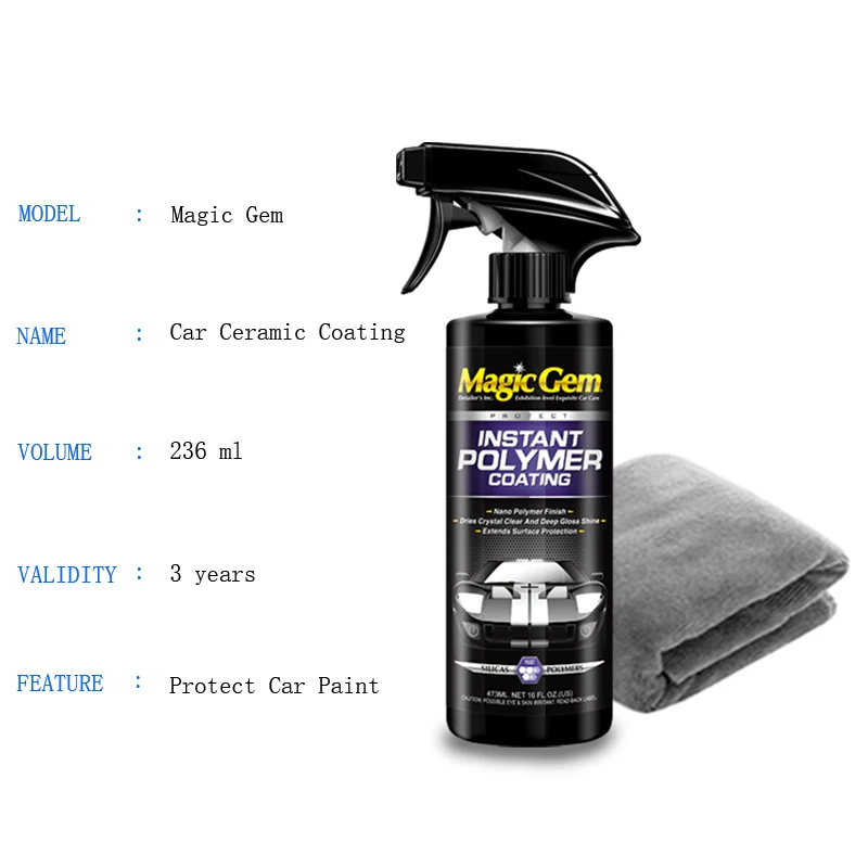473ml Nano Ceramic Coating Liquid Glass Coating Rapid Agent Plating Super Hydrophobic Anti-Scratch Paint Care
