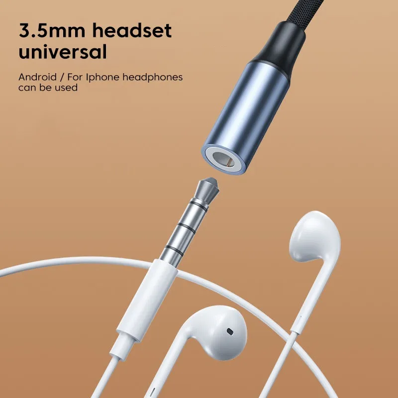 Enhanced USB-C to 3.5mm Audio Adapter - High-Fidelity DAC Converter