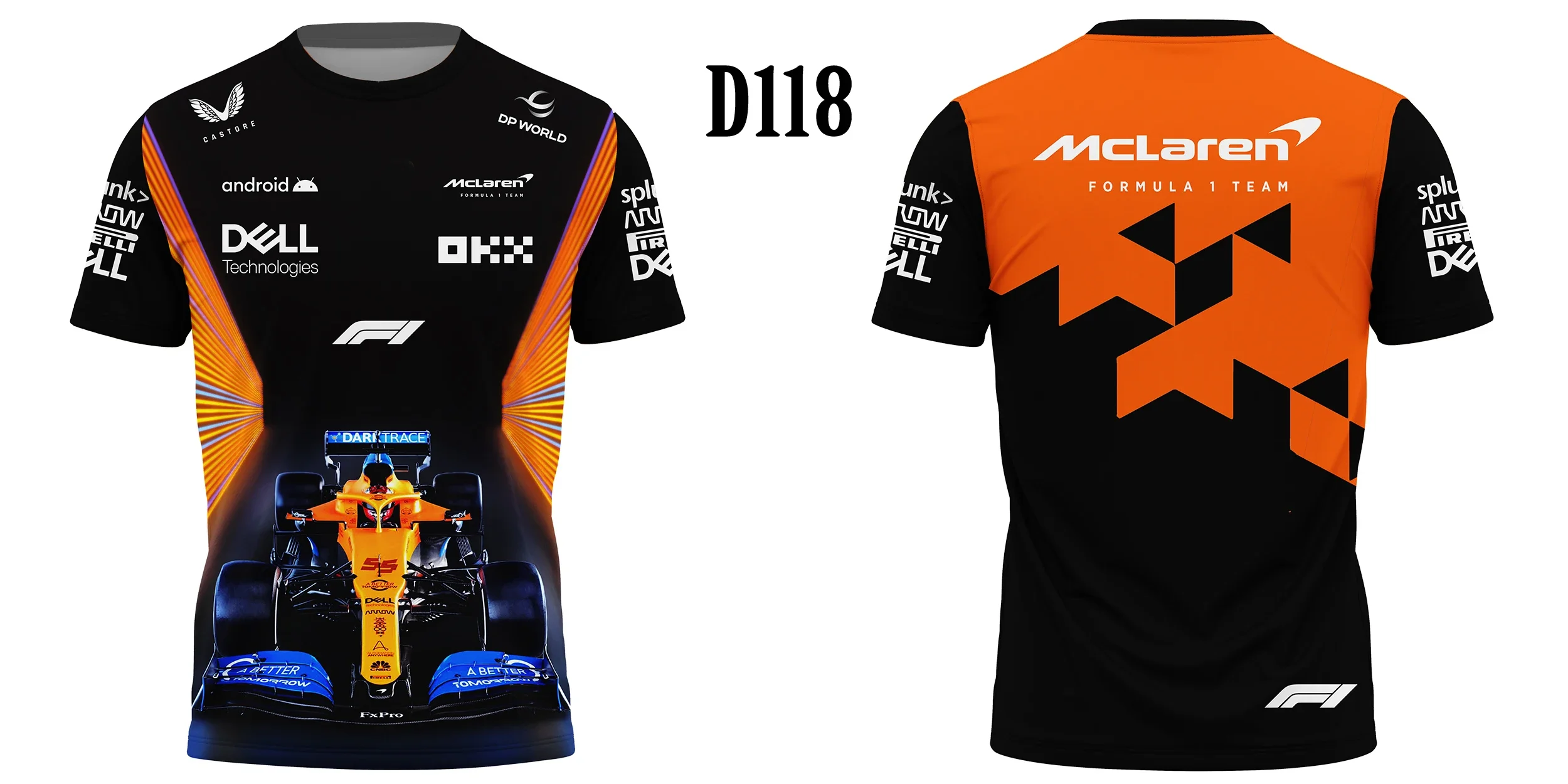 thumbnail image 1 of Traje de equipo de carreras de Fórmula 1 Tejido de alta calidad Ligero y transpirable Camisetas de manga corta con cuello redondo para hombres y mujeres Tops populares, 1 of 4