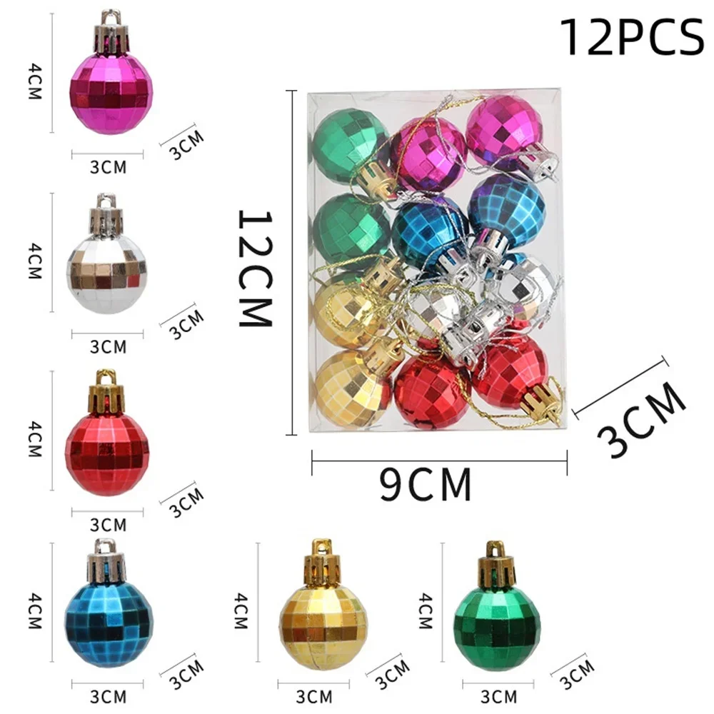 thumbnail image 1 of 6 piezas de bolas de Navidad para decoración, adornos colgantes para árbol de Navidad, color blanco, dorado, negro, rojo y azul, para el hogar, 1 of 5