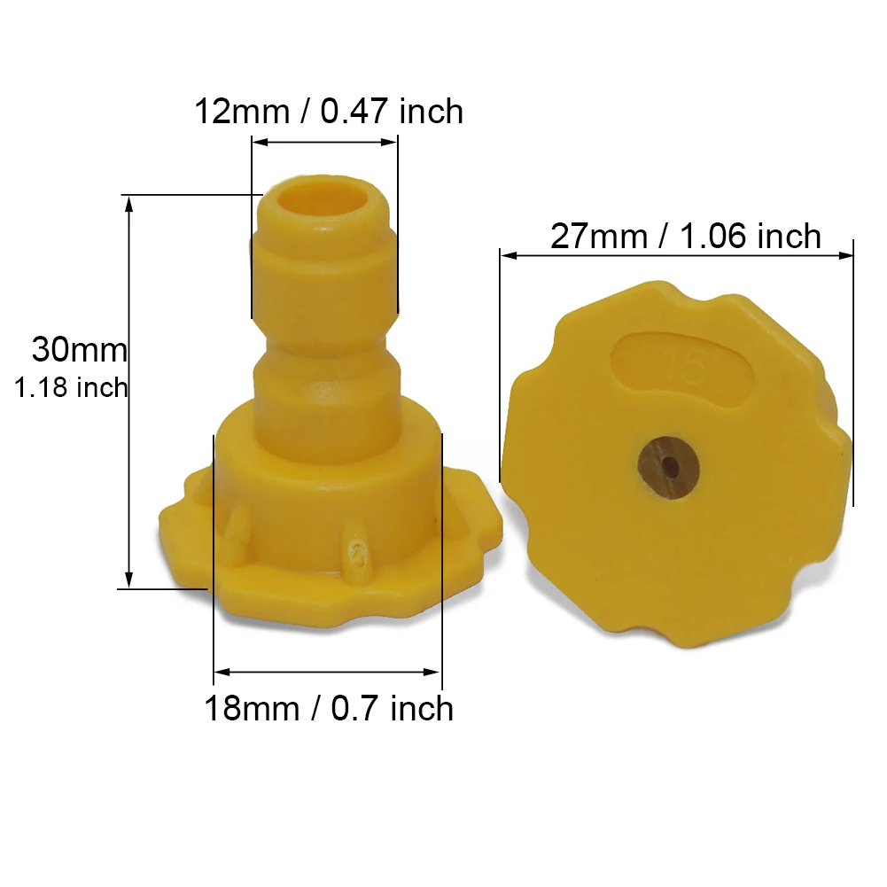 1 Pcs Pcs High Pressure Washer Sprayer Nozzle Tip with 1/4" Inch Fitting Male Thread 0 15 25 40 Degree Water Jet 3