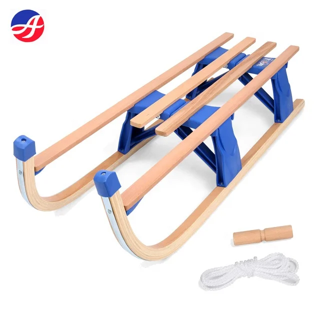 80CM Wooden Foldable Sledge For Snow For Winter Outdoor