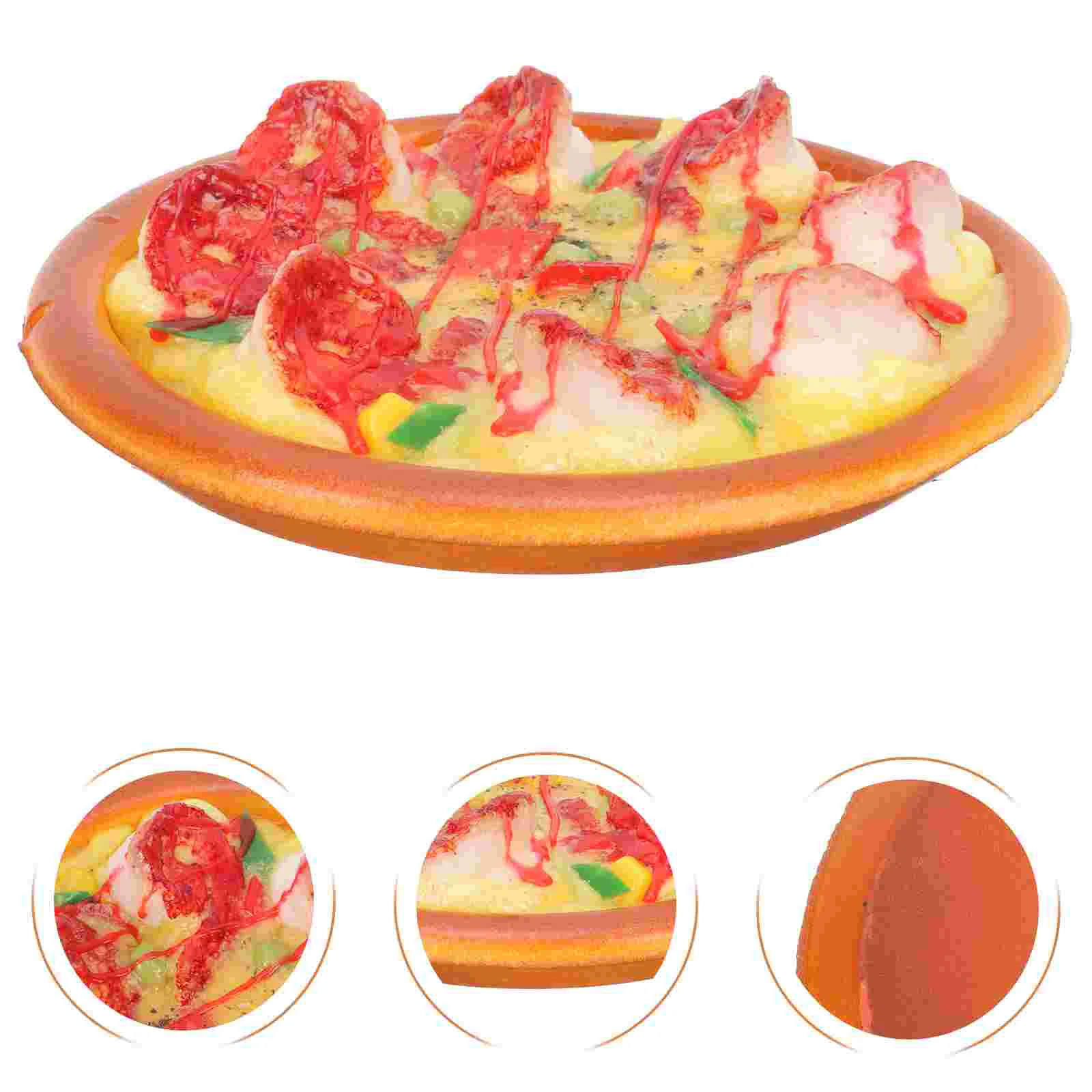 

Models Fake Pizza Toy Food for Kids Kitchen Display Prop Plastic Acrylic Discs Icing Cakes Showcase Pvc Toys Child