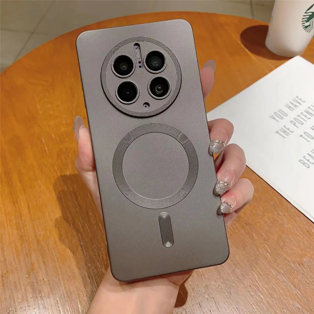 Magnetisk Wiless Charging Phone Case Fo Huawei P60 P50 P30 Mate 50 40 30 Po Camea Potection Blød Silikone Bagside_voghion.com
