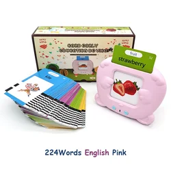 Multilingual Kids' Talking Flash Cards: Interactive Language Learning Audio Book (English Pink)
