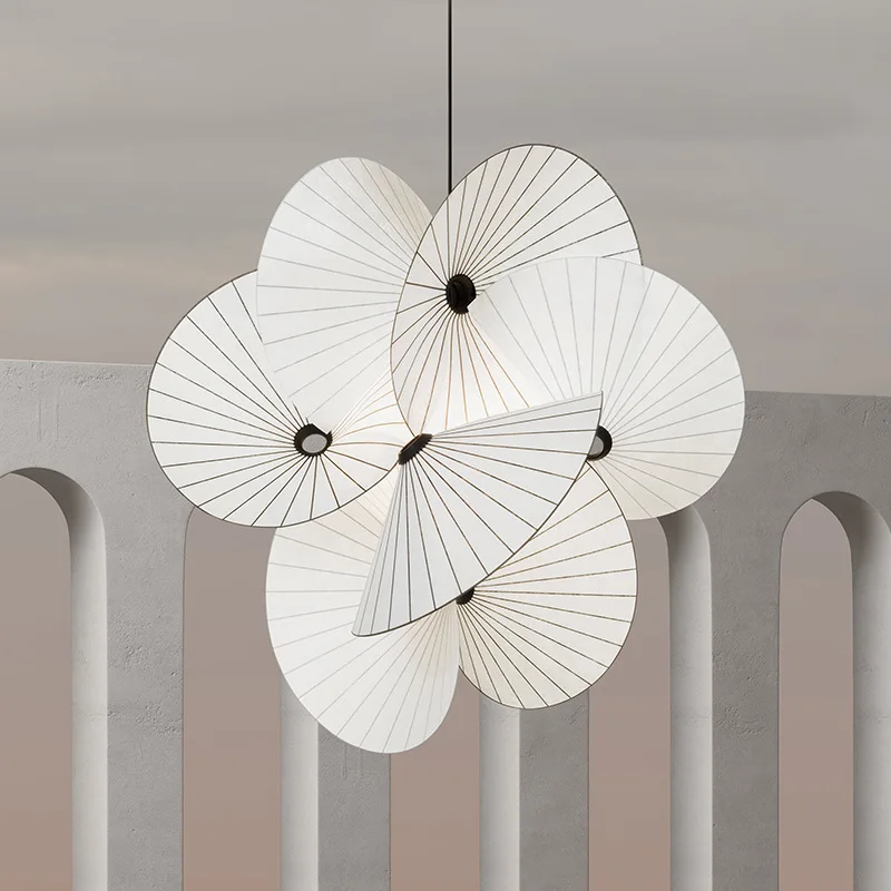 

Novelty White Cloth Chandeliers Restaurant Office Shop Parlor Lamp E27 Bulb Art Design Lighting Home Deco Wire Adjustable