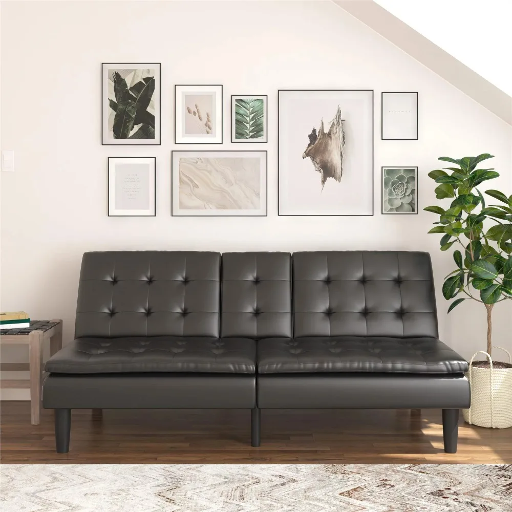 

Новинка 2024 Futon из пены с эффектом памяти с кулоном и USB, черная искусственная кожа