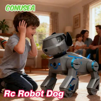 Rc Robot Cucciolo di cane Telecomando Robot intelligenti Aggiornamento Tecnologia di connessione wireless Intelligenza artificiale Giocattoli elettrici per bambini