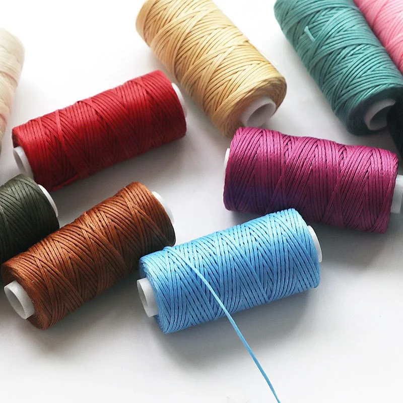 Thickness Waxed Thread For Leather Waxed Cord For Diy Handicraft Tool Hand Stitching Thread Flat Waxed Sewing Line 50M 0.8Mm