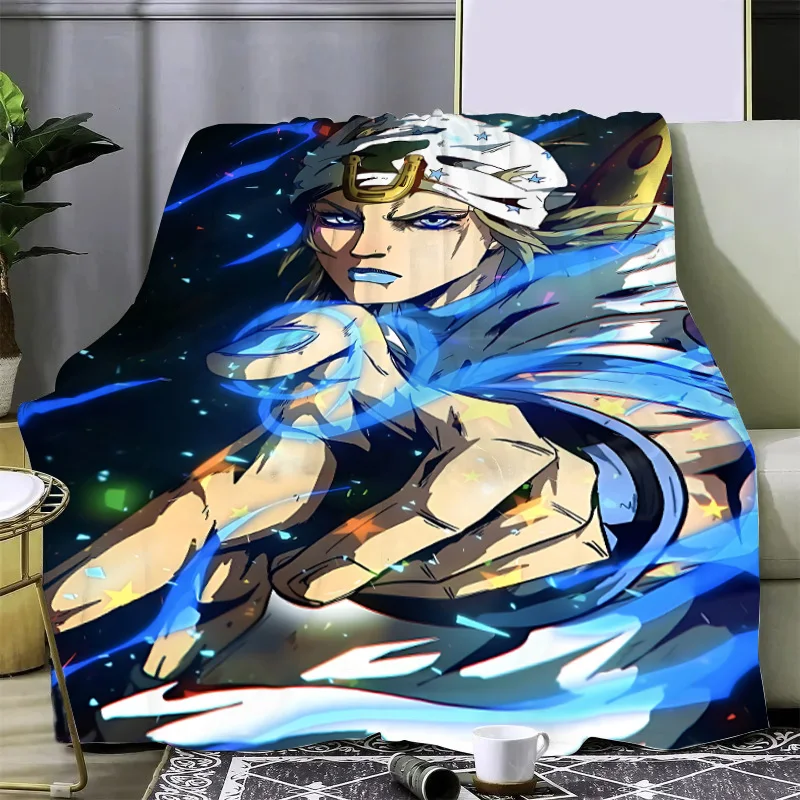 Anime JoJo's Bizarre Adventure Printed Blanket Picnic Blankets Warm Blanket Soft Comfortable Blanket Home Travel Birthday Gift 5