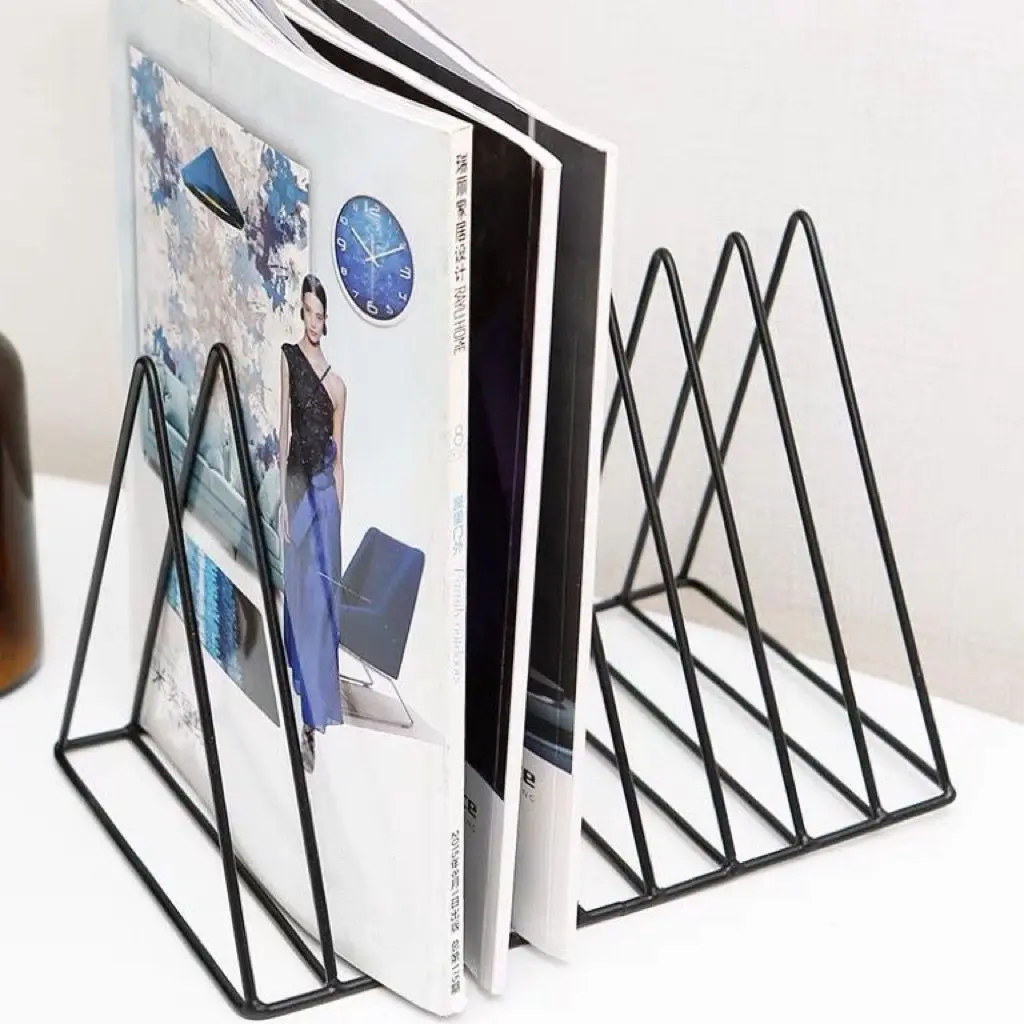 Nordic Style Triangular Bookshelf Magazine Storage And Organization Shelf Desktop Bookshelf Dust-Proof Storage Book Box