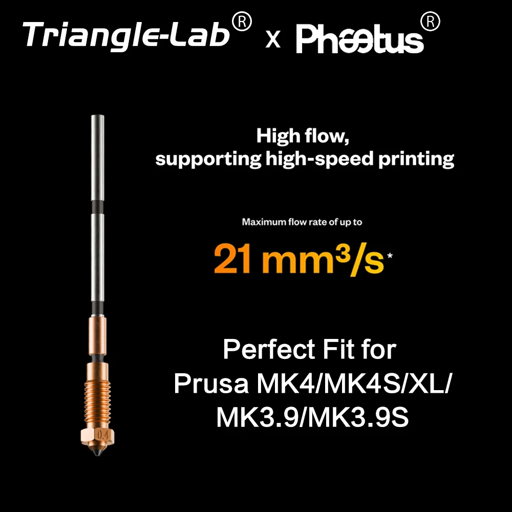 Trianglelab Phaetus MK4 MK4S SiC Nextruder Prusa Düse Siliziumkarbid-Düse + Heat Break mit EndCoat ™ Beschichtung für Doppelmachung des Effekts