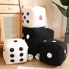 8/25/35cm Stuffed Cube Dice Plush Pillow Soft White Black Colorful Back Support Plushie Interactive Game Gift 1