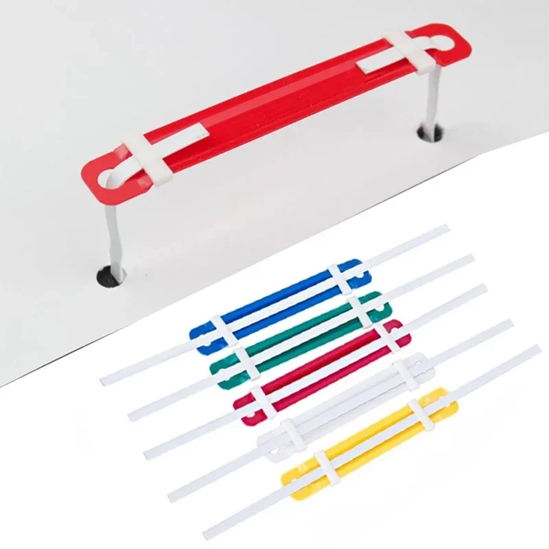 20Pcs Plastic Binding Clips File Paper Fasteners Two-Hole Loose-leaf Binder File Folder Document Supplies