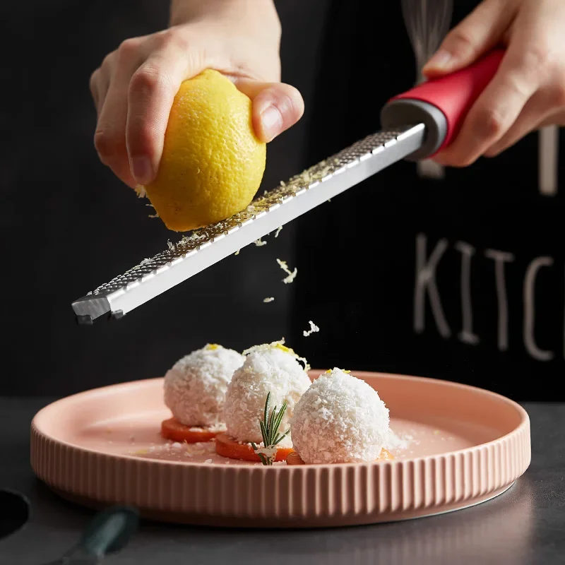 Cheese Grater & Lemon Zester with Protect Cover-Stainless Steel Kitchen Grater Slicer with Non-Slip Handle, Dishwasher Safe cheese grater cheese slicer lemon zester grater kitchen grater