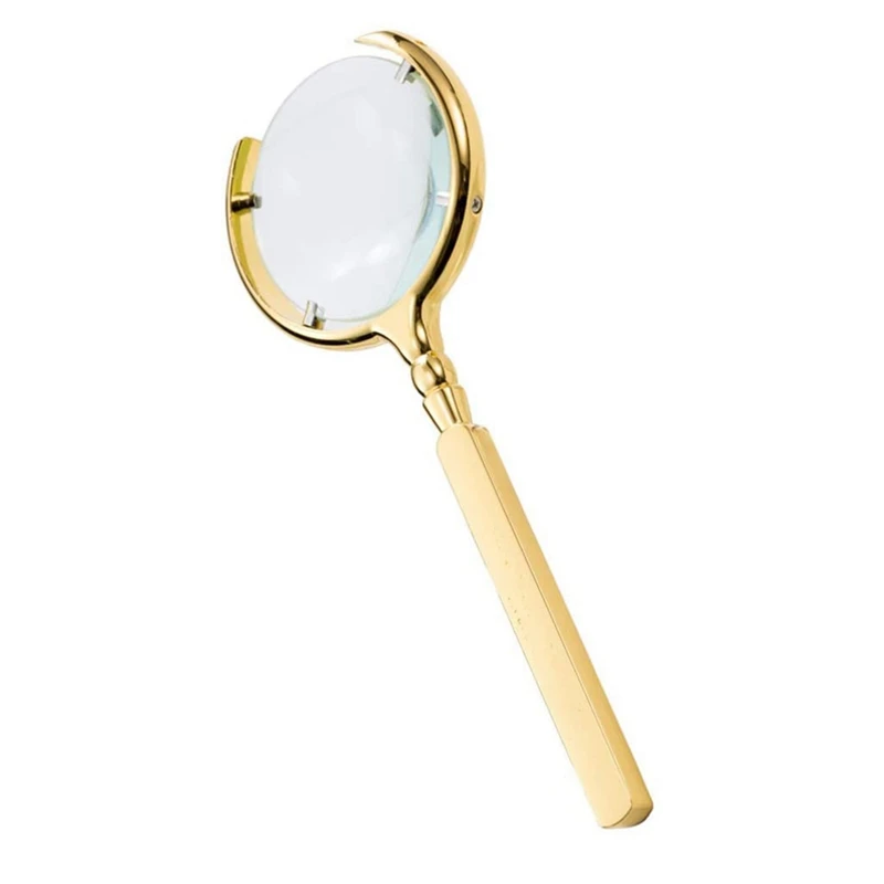 

Hand-Held Powerful 8 Times Magnifying Glass, Can Be Used To Read Books, Newspapers, Maps, Gold