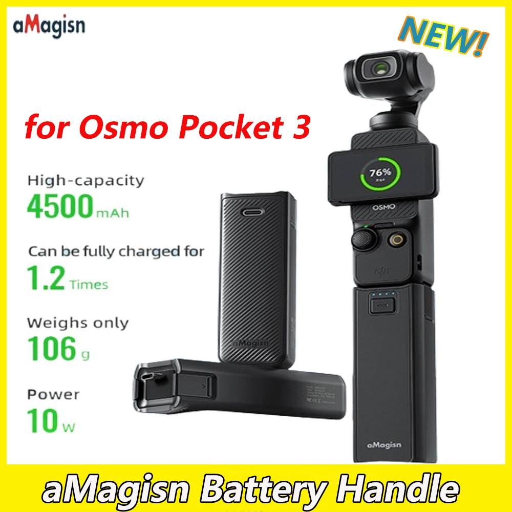 aMagisn Camera Battery Handle for DJI Osmo Pocket Portable Power