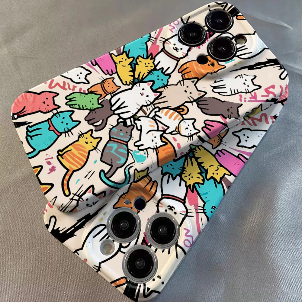Charming Cat Design Phone Case