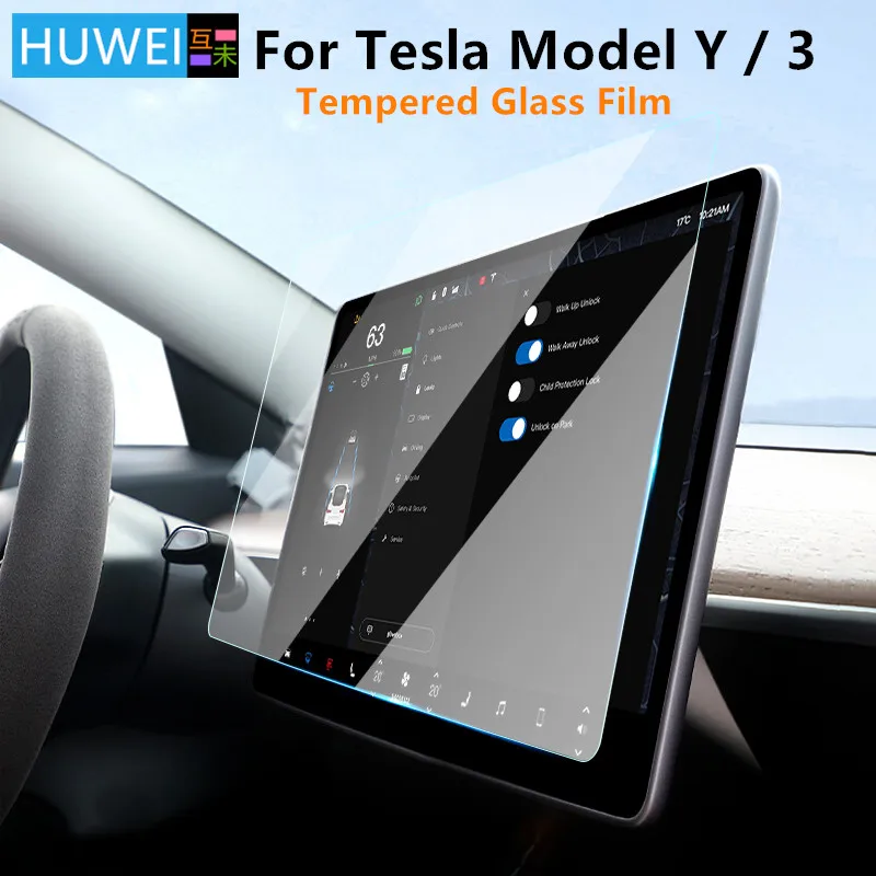 HUWEI9HTemperedGlassScreenProtectorForTeslaModel3Y202320222021CenterControl.jpg