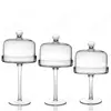 High Legged Transparent Glass Container European Modern Large Cake and Dessert Storage Jars with Lid Wedding Decoration Ornament 5