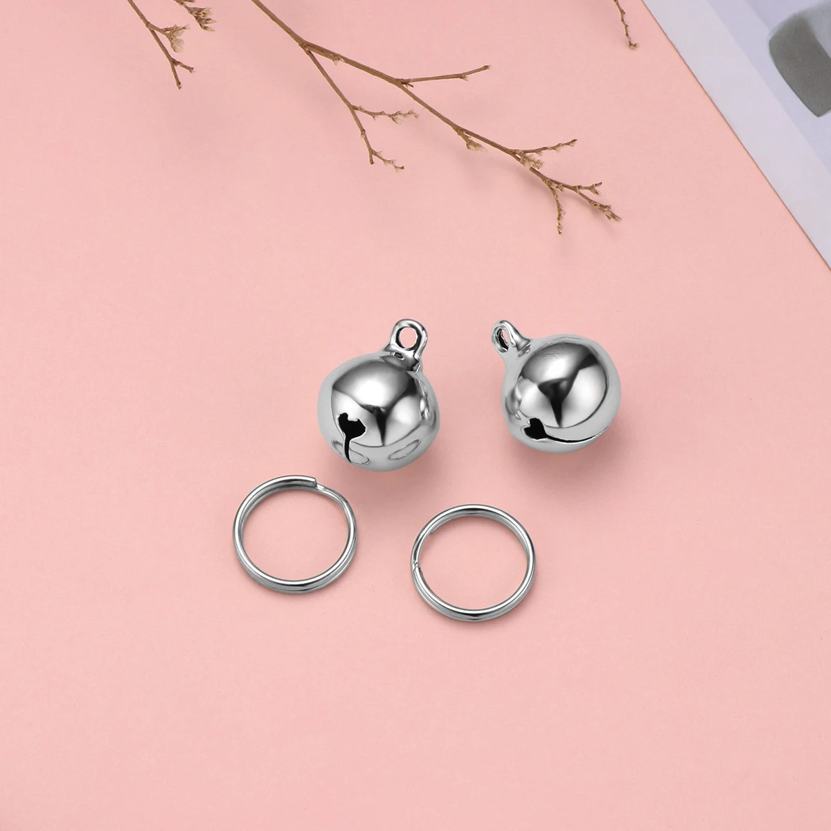 6pcs 16MM Cat Dog Bell For Cat Bells Pendant Bells Copper Bell Accessory multiuse Pet Pendan with Key Rings Decoration 5