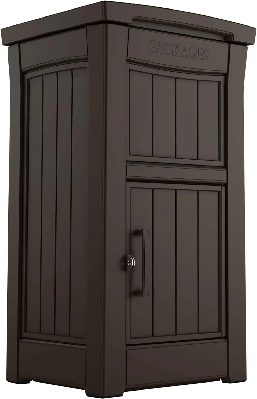 

Delivery Box for Porch with Lockable Secure Storage Compartment To Keep Packages Safe, One Size, Brown