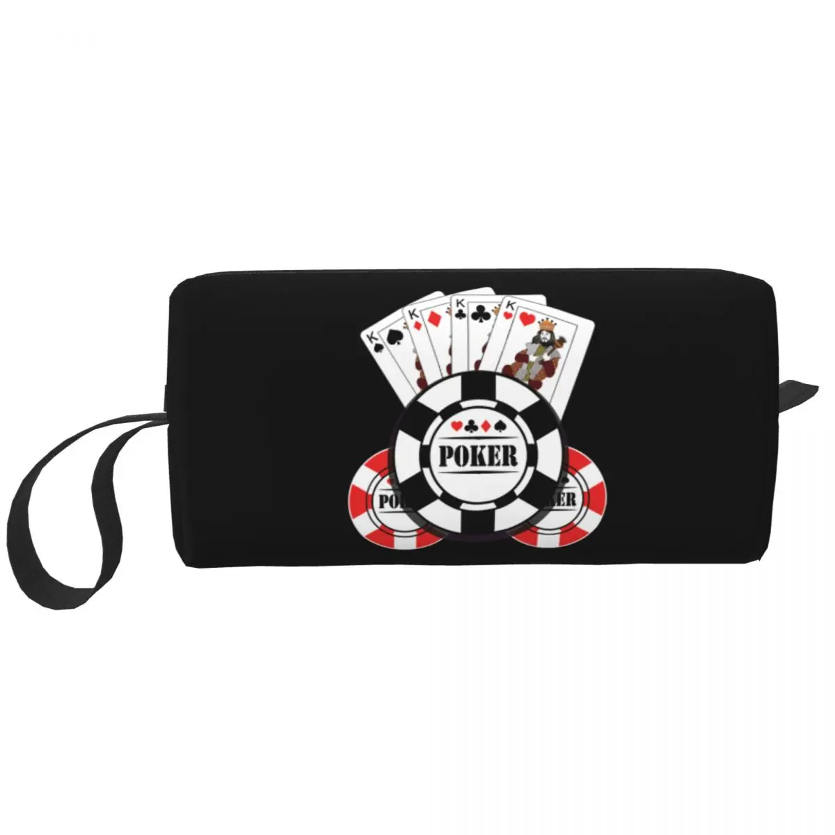 

Custom Poker King Toiletry Bag for Women Makeup Cosmetic Organizer Ladies Beauty Storage Dopp Kit Case