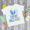 Personalised Bunny Kids Easter T-shirt Custom Name Child Shirts Tops Boys Girls Shirt Easter Party Outfits Toddler Holiday Tee 1