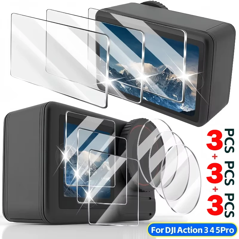 Lot de 3-9 coques de protection pour DJI Action 3/4/5 Pro