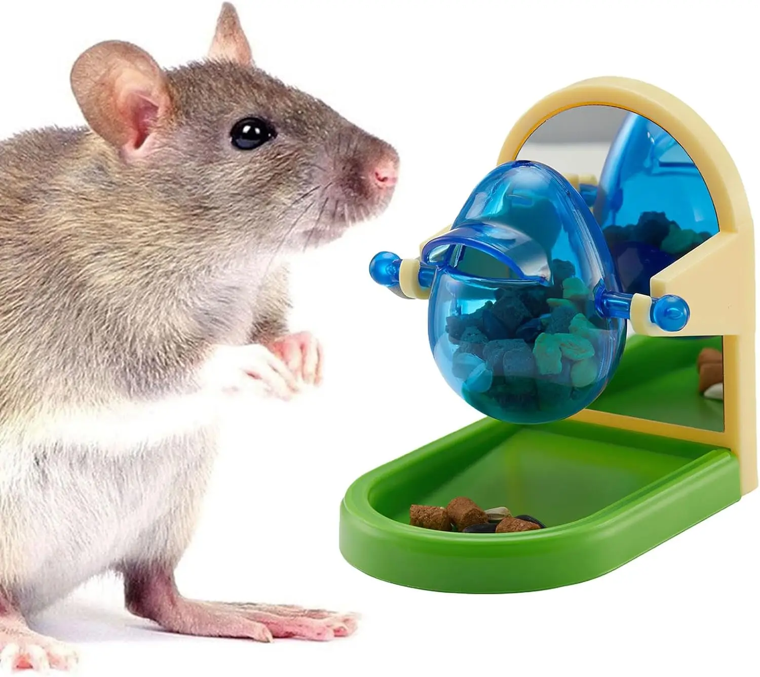 Interactive Foraging Rat Enrichment Puzzle Toy for Intelligence and Treat Dispensing