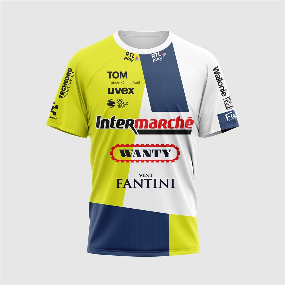 

INTERMARCHÉ WANTY 2024 Cycling Jersey T-shirt Outdoor Sports Competition Clothing POLO Shirt Men New Summer Women Children 3D