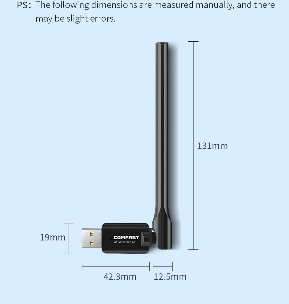 RTL8188GU 150mbps Wifi Usb адаптер 3dBi антенна мини Adaptador 2,4G Wi Fi ключ 802.11n WPA3 Бесплатный драйвер для ПК Win7/10/11
