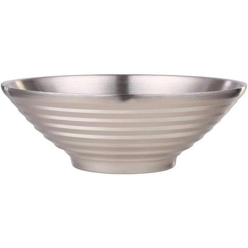 304 Stainless Steel Japanese Ramen Bowl Heat-insulating Noodle Tableware Cutlery for Christmas and New Year