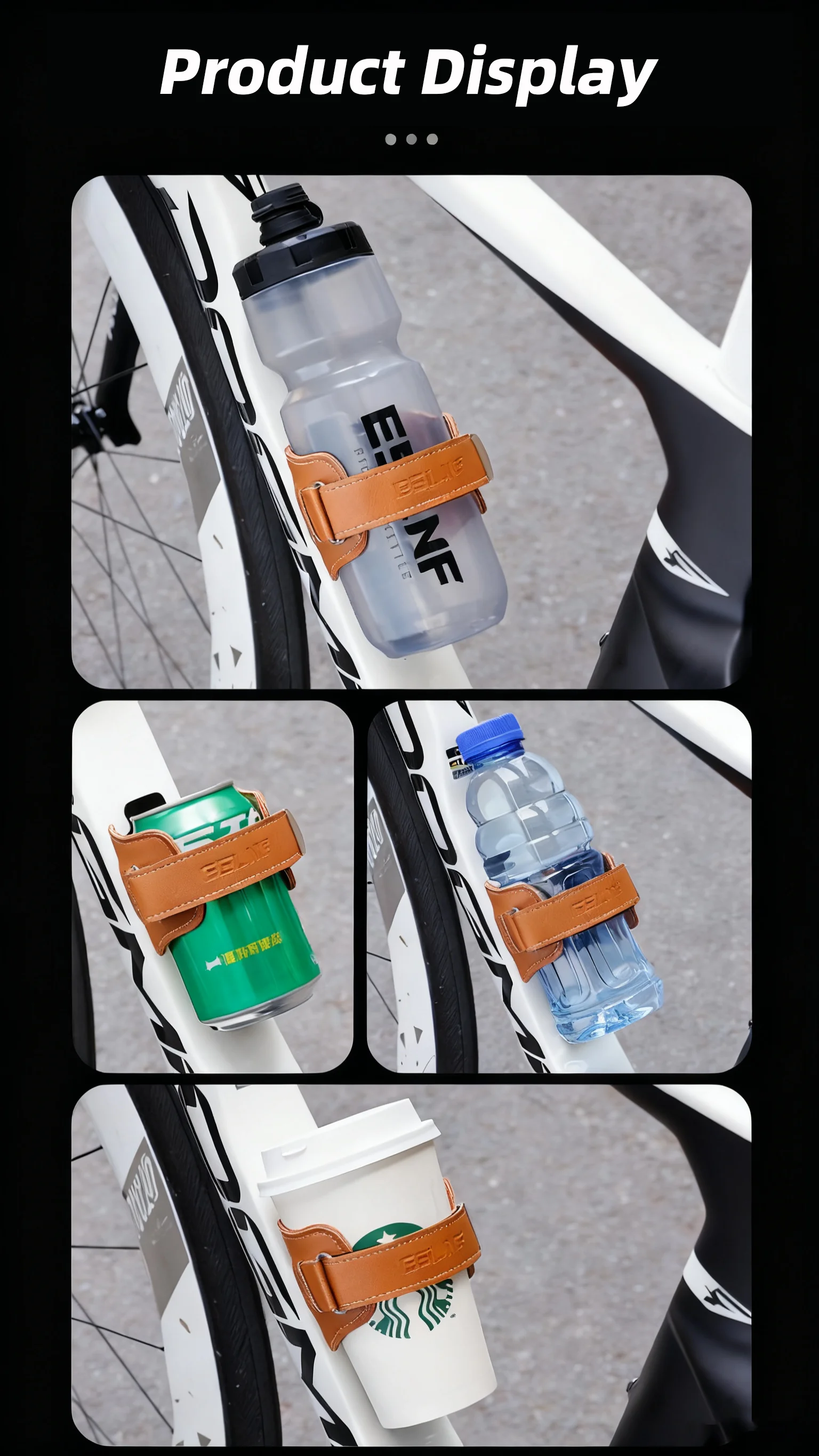Einstellbare Straße Fahrrad Wasser Flasche Käfig Aerodynamische Mountainbike Flasche Halter Hochwertige Leder Flasche Halterung – Detail 9